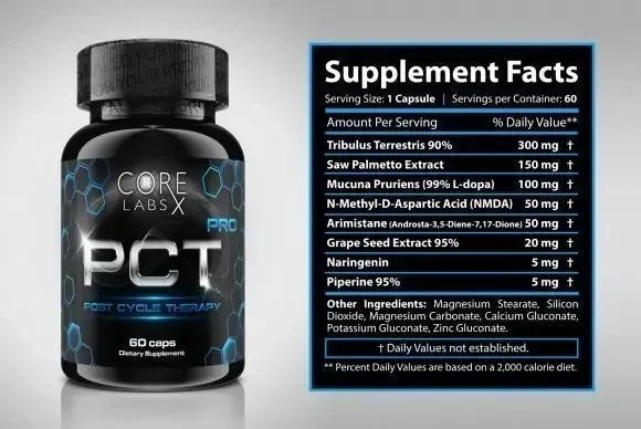 Тестостеровий бустер CORE LABS PCT Pro 60 caps