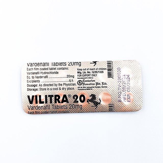 Левітра Vilitra 20 mg (Варденафіл)