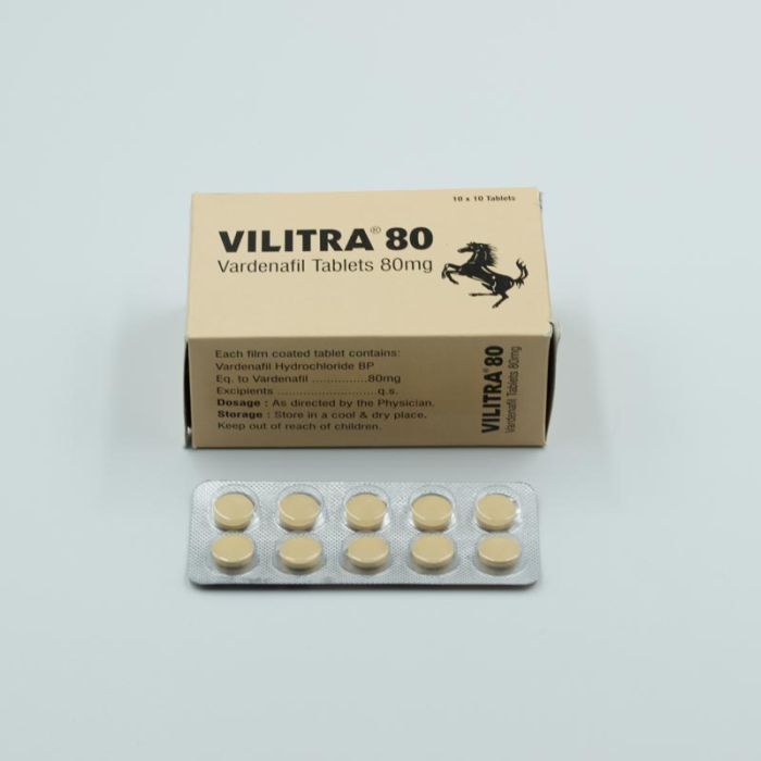 Таблетки Vilitra 80 mg для потенції